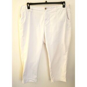 Lauren Ralph Lauren White 100% Cotton Capri Denim Jeans Size 18W EUC